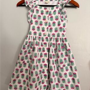 Crewcuts Pink and Green Patterned Kids Dress